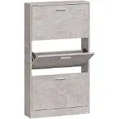 vidaXL Schoenenkast 59x17x108 cm bewerkt hout betongrijs