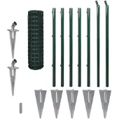 vidaXL Euro hek 10x1,0 m staal groen