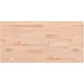 vidaXL Wastafelblad 80x40x1,5 cm massief beukenhout