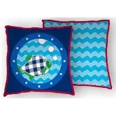Lief! lifestyle lief! Sierkussen Fishing - Blauw - 45 x 45 cm