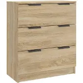 vidaXL Dressoir 60x30x70 cm bewerkt hout sonoma eikenkleurig