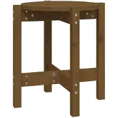 vidaXL Salontafel Ø 42,5x45 cm massief grenenhout honingbruin