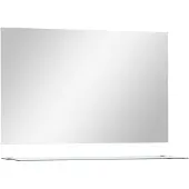 vidaXL Wandspiegel met schap 100x60 cm gehard glas