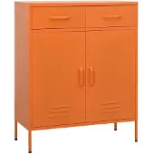 vidaXL Opbergkast 80x35x101,5 cm staal oranje