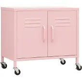vidaXL Opbergkast 60x35x56 cm staal roze