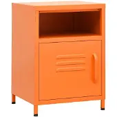 vidaXL Nachtkastje 35x35x51 cm staal oranje