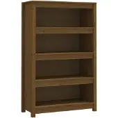 vidaXL Boekenkast 80x35x126 cm massief grenenhout honingbruin