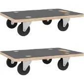 vidaXL Meubelhondjes 2 st rechthoekig 250 kg 60x40x11,5 cm