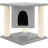 vidaXL Kattenmeubel met sisal krabpalen 37 cm lichtgrijs