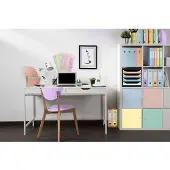 Exacompta Mag-Cube magazijnmappen set van 4 A4+ Aquarel assorti, hoge archiefcapaciteit, grijpgat, 25 jaar garantie