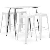 vidaXL 5-delige Barset wit