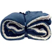 Unique living Lars Coral Fleece/Suede Plaid 150X200Cm Dark Blue