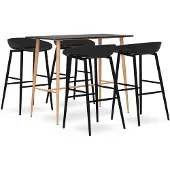 vidaXL 5-delige barset, zwart