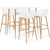 vidaXL 5-delige barset, wit