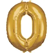 Amscan Folieballon 66 X 88 Cm Goud Nummer 0