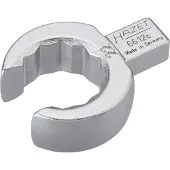 Hazet Insteek-ringsleutel · open 6612C-22 · 9 x 12 mm insteekvierkant massief · Buitentwaalfkant profiel · SW 22 mm