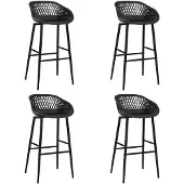 vidaXL Barstoelen 4 st zwart