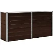 vidaXL Plantenbak verhoogd 160x40x77 cm gegalvaniseerd staal bruin