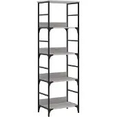 vidaXL Boekenrek 50x33x153 cm bewerkt hout grijs sonoma eikenkleurig