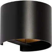 QAZQA Moderne wandlamp zwart met lichteffect rond - Edwin