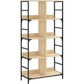 vidaXL Boekenrek 78,5x33x153 cm bewerkt hout sonoma eikenkleurig