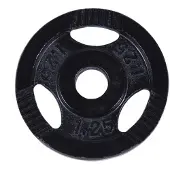 Gorilla Sports Halterschijf 1,25 kg Gripper Zwart