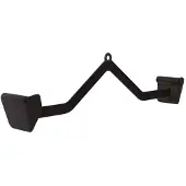 Gorilla Sports Lattrekstang zwart rubber