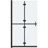 vidaXL Inloopdouchewand inklapbaar 90x190 cm ESG-glas mat