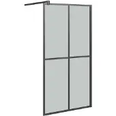 vidaXL Inloopdouchescherm 100x195 cm donker gehard glas