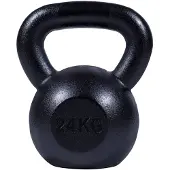 Gorilla Sports Kettlebell 24 kg gietijzer zwart