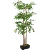 vidaXL Kunstplant bamboe 1216 bladeren 180 cm groen