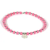 Heaven Eleven KIDS - meisjes - armband - zilver - 925 - roze - 2mm - 15cm