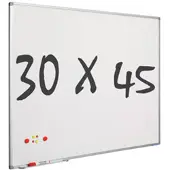 Smit Visual Whitebord 30x45 cm Softline profiel 8mm, gelakt staal wit