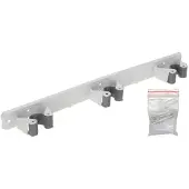 Pro Garden Tuingereedschaphouders | 36 x 3 x 5 cm (3 klemmen, 10 kg, Kunststof)