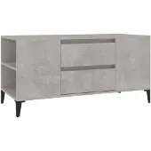 vidaXL Tv-meubel 102x44,5x50 cm bewerkt hout betongrijs