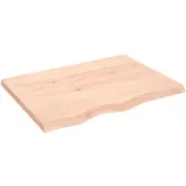 vidaXL Wandschap 80x60x(2-4) cm onbehandeld massief eikenhout