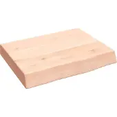 vidaXL Wastafelblad 40x30x(2-6) cm onbehandeld massief hout