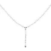 Yehwang Roestvrijstalen Y-ketting ketting zilver Stainless Steel