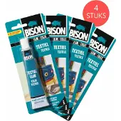 Bison 4x Textiellijm Tube 50 Ml