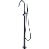 Boss & Wessing Bws vrijstaande badmengkraan round met handdouche chroom