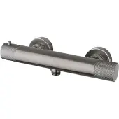 Sanilux Douchemengkraan Opbouw Ribb Thermostatisch Rond Met Geribbelde Knop Gunmetal