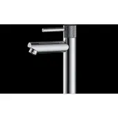 Sanilux Fonteinkraan fone opbouw rond met geribbeld knop chroom