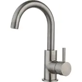 Sanilux Wastafelmengkraan Opbouw Largo Met Draaibare Uitloop En Geribbeld Knop Gunmetal