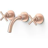 Tres Wastafelmengkraan Inbouw Mont Blanc 3-Gats Mat Roze Goud