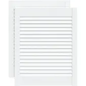 vidaXL Kastdeuren met lamellen 2 st 61,5x49,4 cm grenenhout wit