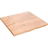 vidaXL Wastafelblad 60x60x2 behandeld massief hout lichtbruin