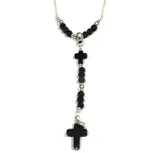 Heaven Eleven Men - heren - ketting - edelsteen - Onyx - bruin - kruis