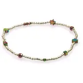 Heaven Eleven - dames - armband - 925 - Sterling - ZILVER - 1mm - hematiet kruis ster - hartje