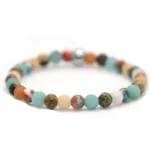 Heaven Eleven Meisjes armband familie oranje 4mm - Ibizamen KIDS