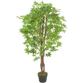vidaXL Kunstplant met pot esdoorn 120 cm groen